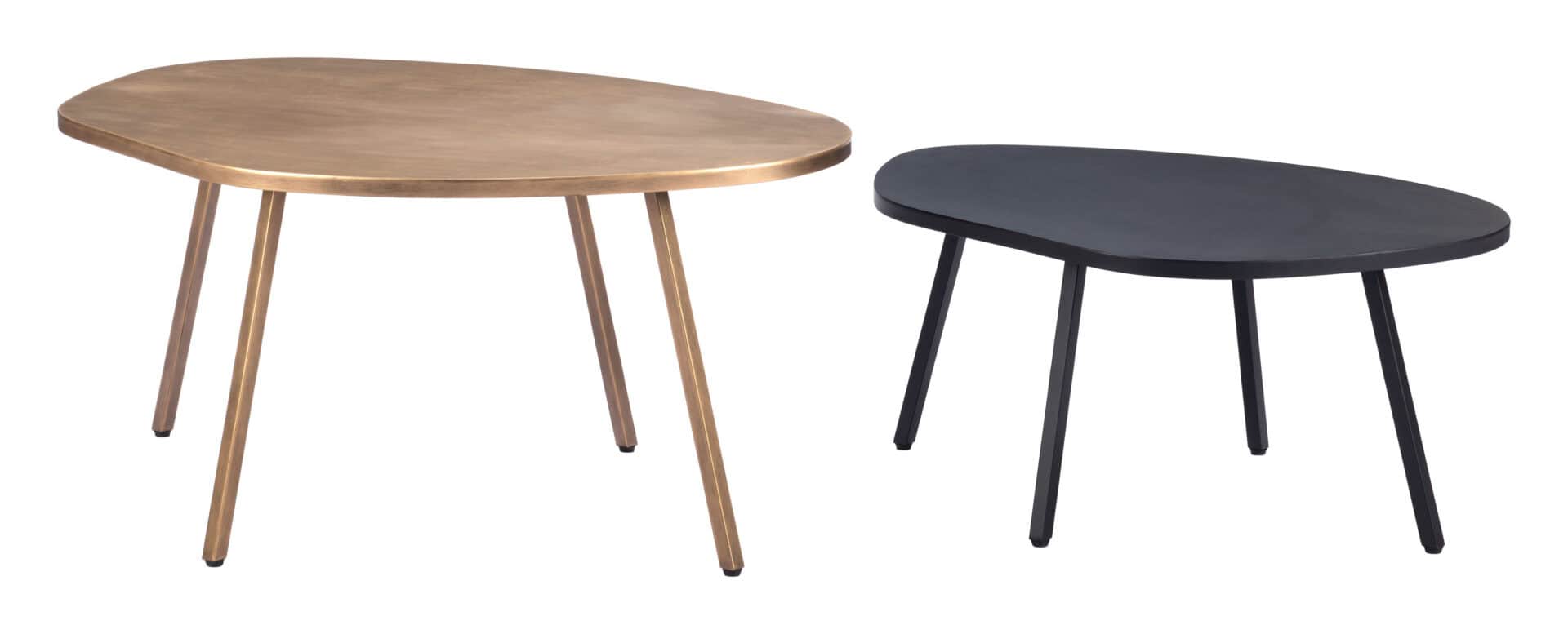 Modern Brass & Black Coffee Table Set (2-Piece) 5 Modern Brass & Black Coffee Table Set (2-Piece) - Image 5