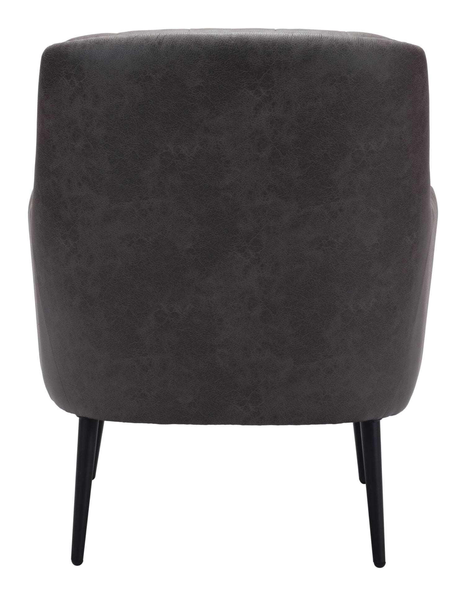 Vintage Tufted Vinyl Accent Chair with Steel Legs 5 Vintage Tufted Vinyl Accent Chair with Steel Legs - Image 5