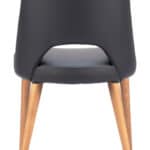Modern Black Dining Chair with Faux Leather and Wood Legs (Set of 2) 10 Modern Black Dining Chair with Faux Leather and Wood Legs (Set of 2)