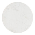 Round White and Natural Coffee Table with Durable Construction