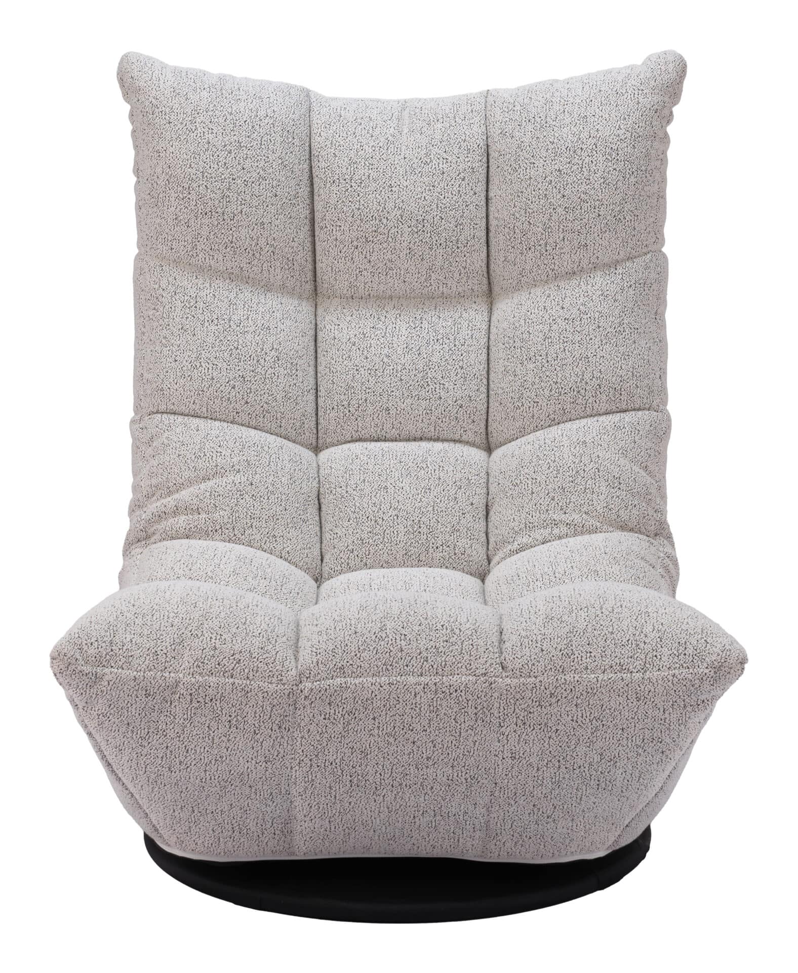 Ash Gray Tufted Swivel Accent Chair with Adjustable Height 6 Ash Gray Tufted Swivel Accent Chair with Adjustable Height - Image 6