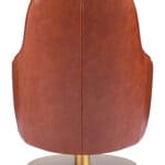 Swivel Faux Leather Accent Chair with Brushed Base and Armrests 10 Swivel Faux Leather Accent Chair with Brushed Base and Armrests