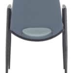 Mid-Century Modern Faux Leather Dining Chair with Armrests, Gray (Set of 2)