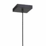 Gold and Black Ceiling Lamp with Steel Frame and Perforated Shade