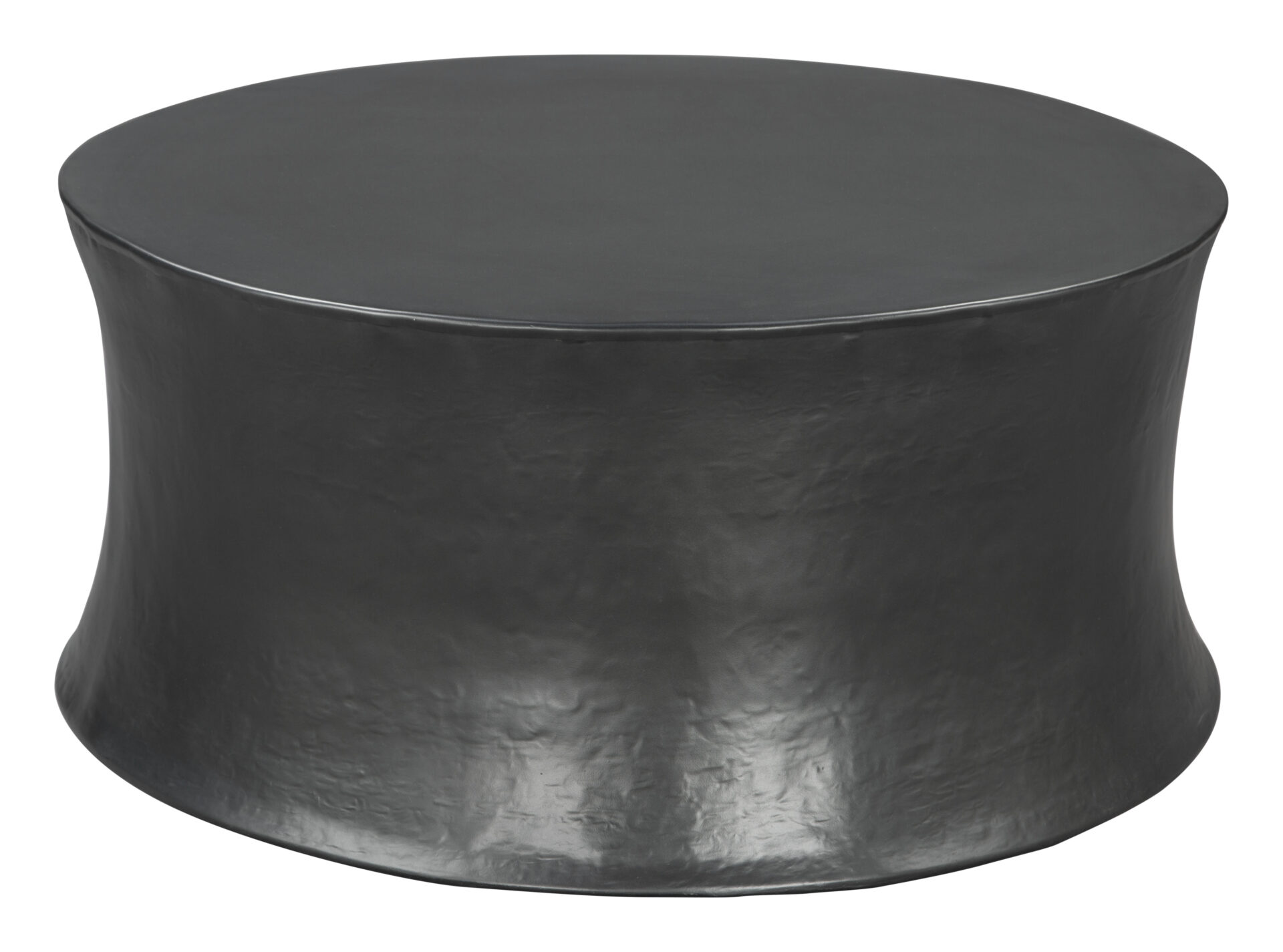 Sleek Round Black Coffee Table with Steel Unibody Design 3 Sleek Round Black Coffee Table with Steel Unibody Design - Image 3