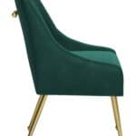 Velvet Armchair with Gold Metal Legs and Cushioned Backrest Green 13 Velvet Armchair with Gold Metal Legs and Cushioned Backrest Green