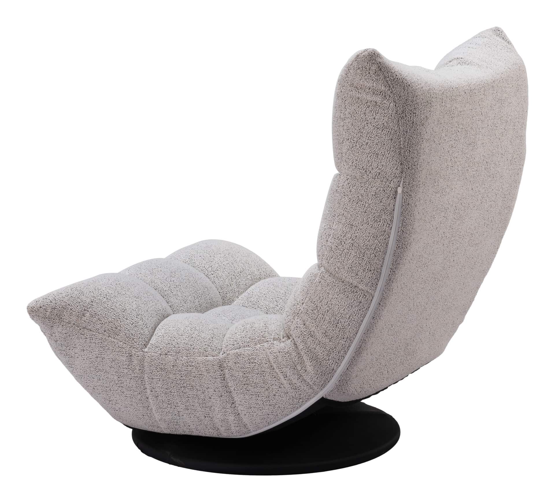 Ash Gray Tufted Swivel Accent Chair with Adjustable Height 8 Ash Gray Tufted Swivel Accent Chair with Adjustable Height - Image 8