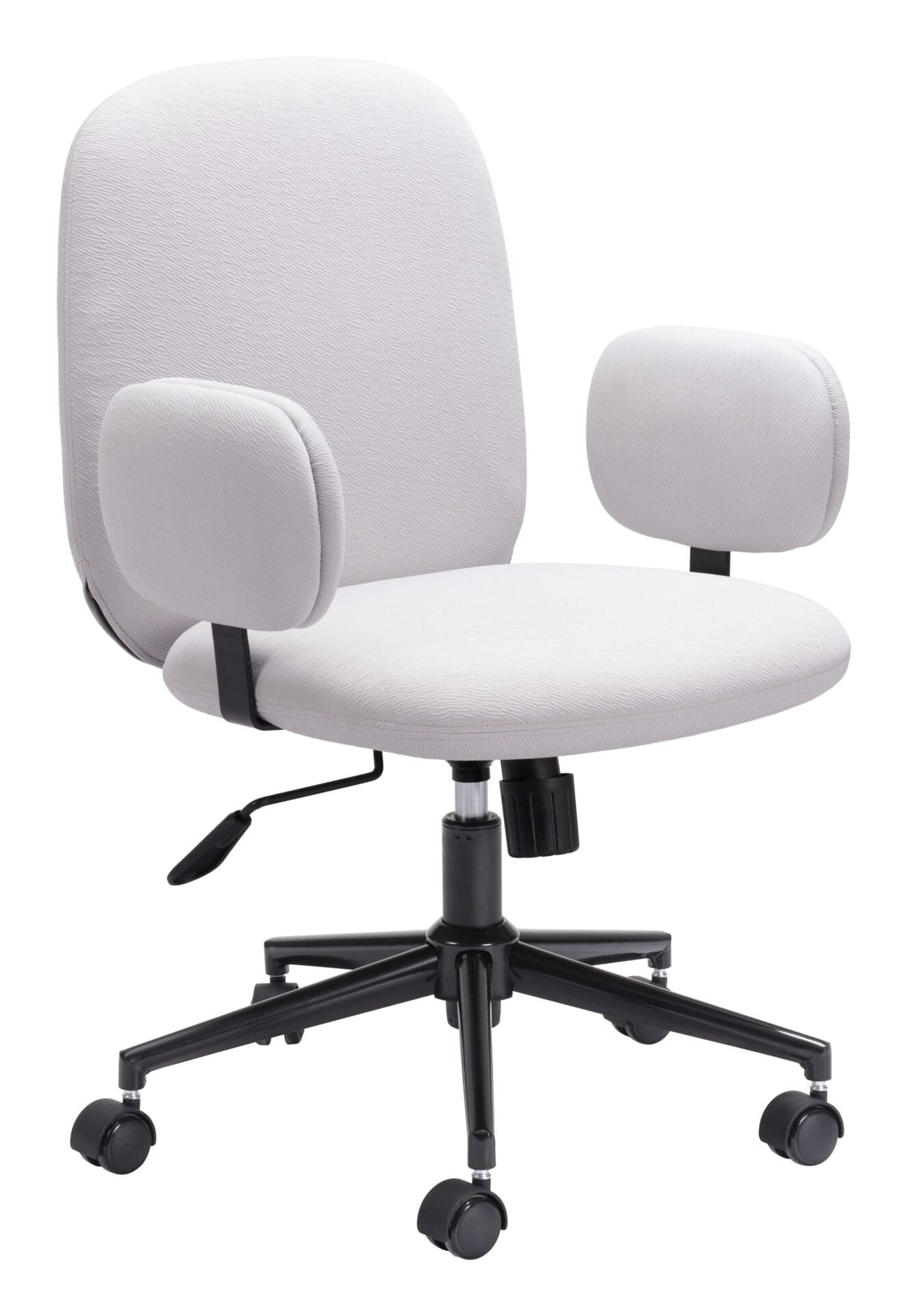 Adjustable Beige Office Chair with Swivel Base and Armrests 3 Adjustable Beige Office Chair with Swivel Base and Armrests - Image 3