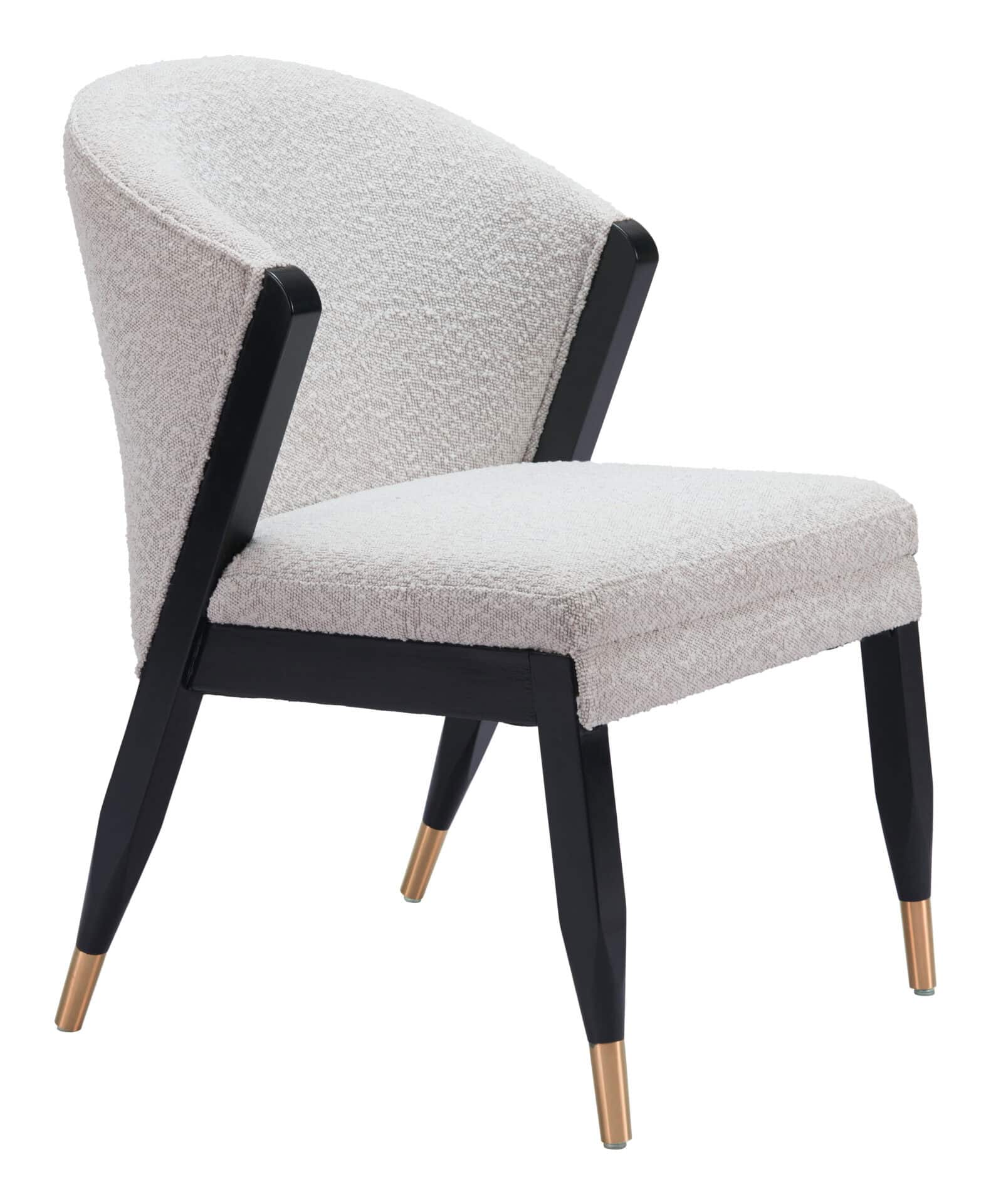Misty Gray Dining Chair with Wood Frame and Stainless Steel Legs 8 Misty Gray Dining Chair with Wood Frame and Stainless Steel Legs - Image 8