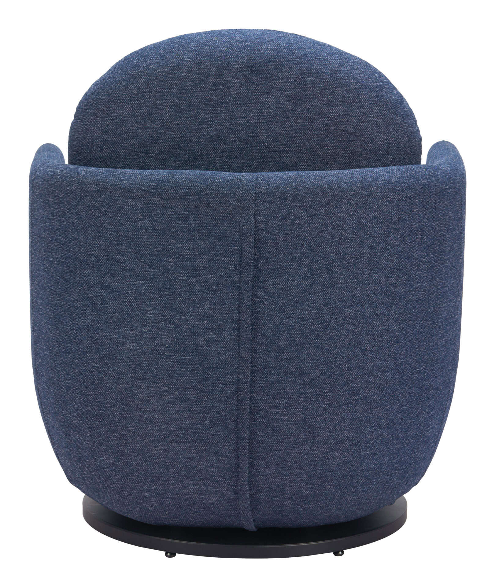Blue Swivel Chair with Boucle Fabric and 360-Degree Base 4 Blue Swivel Chair with Boucle Fabric and 360-Degree Base - Image 4