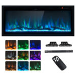 50 Inch Electric Fireplace Wall Mount Recessed with Remote Control