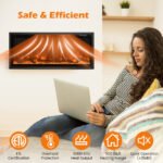 50 Inch Electric Fireplace Wall Mount Recessed with Remote Control