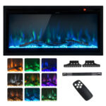 50 Inch Electric Fireplace Wall Mount Recessed with Remote Control
