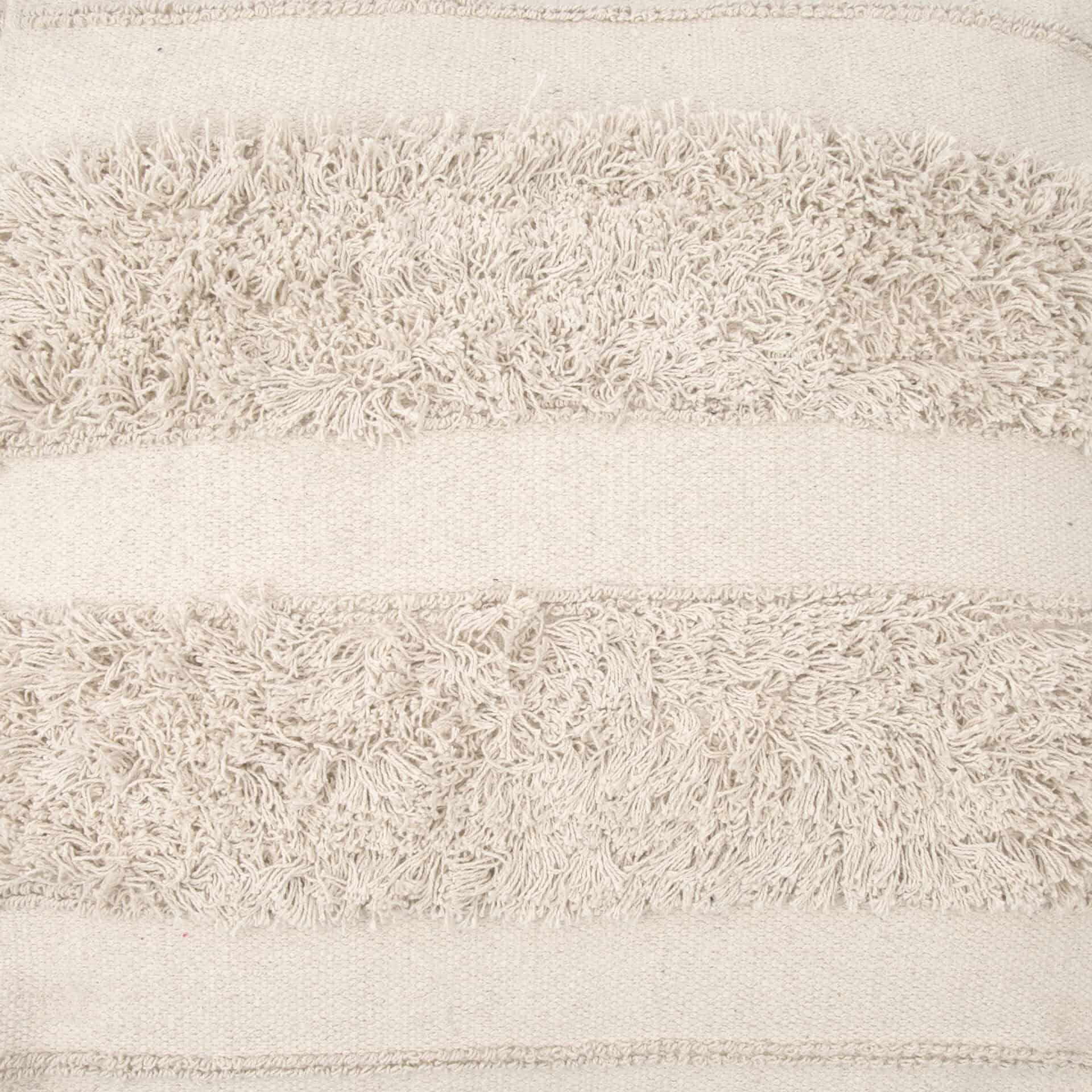 Woven Cotton Boho Chic Ottoman with Rubber Feet Protection 6 Woven Cotton Boho Chic Ottoman with Rubber Feet Protection - Image 6