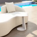 White Weather Resistant Aluminum Outdoor Side Table