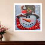 20-Inch Snowman Christmas Countdown Canvas Wall Art Decor