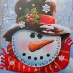 16-Inch Festive Snowman Christmas Countdown Canvas Wall Art