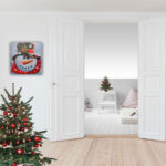 16-Inch Festive Snowman Christmas Countdown Canvas Wall Art