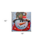 16-Inch Festive Snowman Christmas Countdown Canvas Wall Art