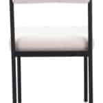 Ivory Shearling Style Dining Chair with Black Steel Frame 11 Ivory Shearling Style Dining Chair with Black Steel Frame