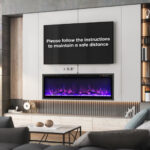 50 Inch Electric Fireplace Wall Mount Recessed with Remote Control