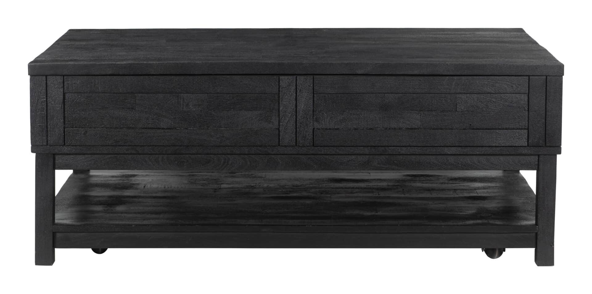 Acacia Lift Top Coffee Table with Hidden Storage and Caster Wheels 4 Acacia Lift Top Coffee Table with Hidden Storage and Caster Wheels - Image 4