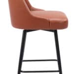 Modern Swivel Counter Stool with Faux Leather and Steel Frame 12 Modern Swivel Counter Stool with Faux Leather and Steel Frame