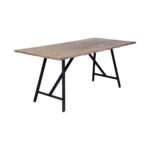 71” Modern Brown and Black Solid Wood Dining Set, 5-Piece