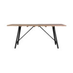 71” Modern Brown and Black Solid Wood Dining Set, 5-Piece