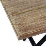 71” Modern Brown and Black Solid Wood Dining Set, 5-Piece