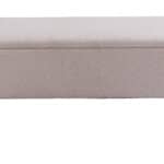 Oatmeal Beige Storage Bench with Hidden Compartment and Steel Legs 13 Oatmeal Beige Storage Bench with Hidden Compartment and Steel Legs