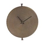 Rustic Bronze Analog Wall Clock with Distressed Metal Finish