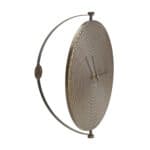 Rustic Bronze Analog Wall Clock with Distressed Metal Finish
