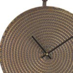 Rustic Bronze Analog Wall Clock with Distressed Metal Finish
