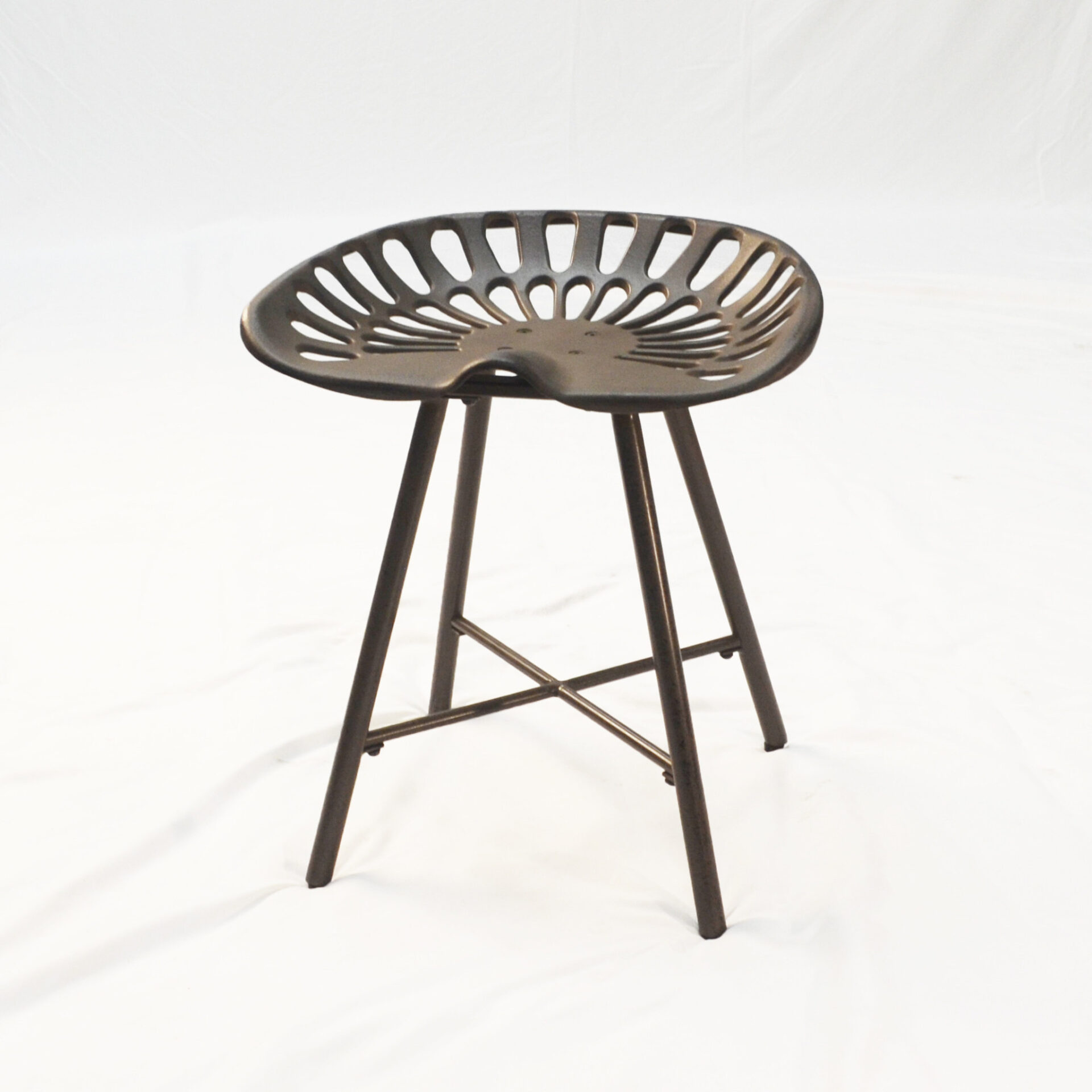 18 Inch Copper Industrial Backless Bar Stool With Tractor Seat 1 18 Inch Copper Industrial Backless Bar Stool With Tractor Seat