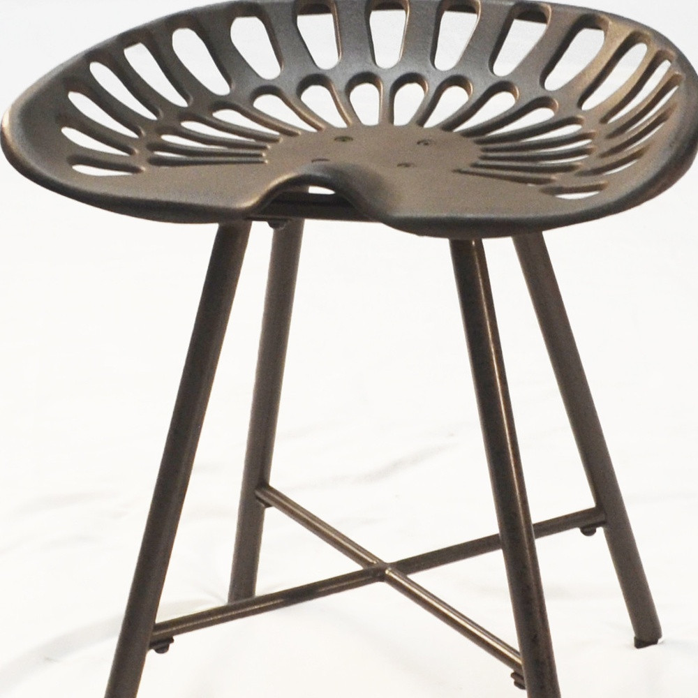 18 Inch Copper Industrial Backless Bar Stool With Tractor Seat 4 18 Inch Copper Industrial Backless Bar Stool With Tractor Seat - Image 4