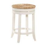 24-Inch Backless Swivel Bar Stool With Footrest 7 24-Inch Backless Swivel Bar Stool With Footrest