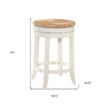24-Inch Backless Swivel Bar Stool With Footrest 12 24-Inch Backless Swivel Bar Stool With Footrest
