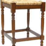24-Inch Natural and Brown Solid Wood Backless Counter Bar Stool 9 24-Inch Natural and Brown Solid Wood Backless Counter Bar Stool