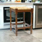 24-Inch Natural and Brown Solid Wood Backless Counter Bar Stool 7 24-Inch Natural and Brown Solid Wood Backless Counter Bar Stool