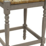 24 Inch Natural Gray Wood Backless Counter Height Bar Stool