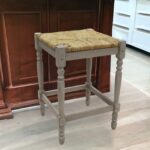 24 Inch Natural Gray Wood Backless Counter Height Bar Stool