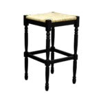 29-Inch Natural and Black Wood Backless Bar Stool with Footrest 7 29-Inch Natural and Black Wood Backless Bar Stool with Footrest