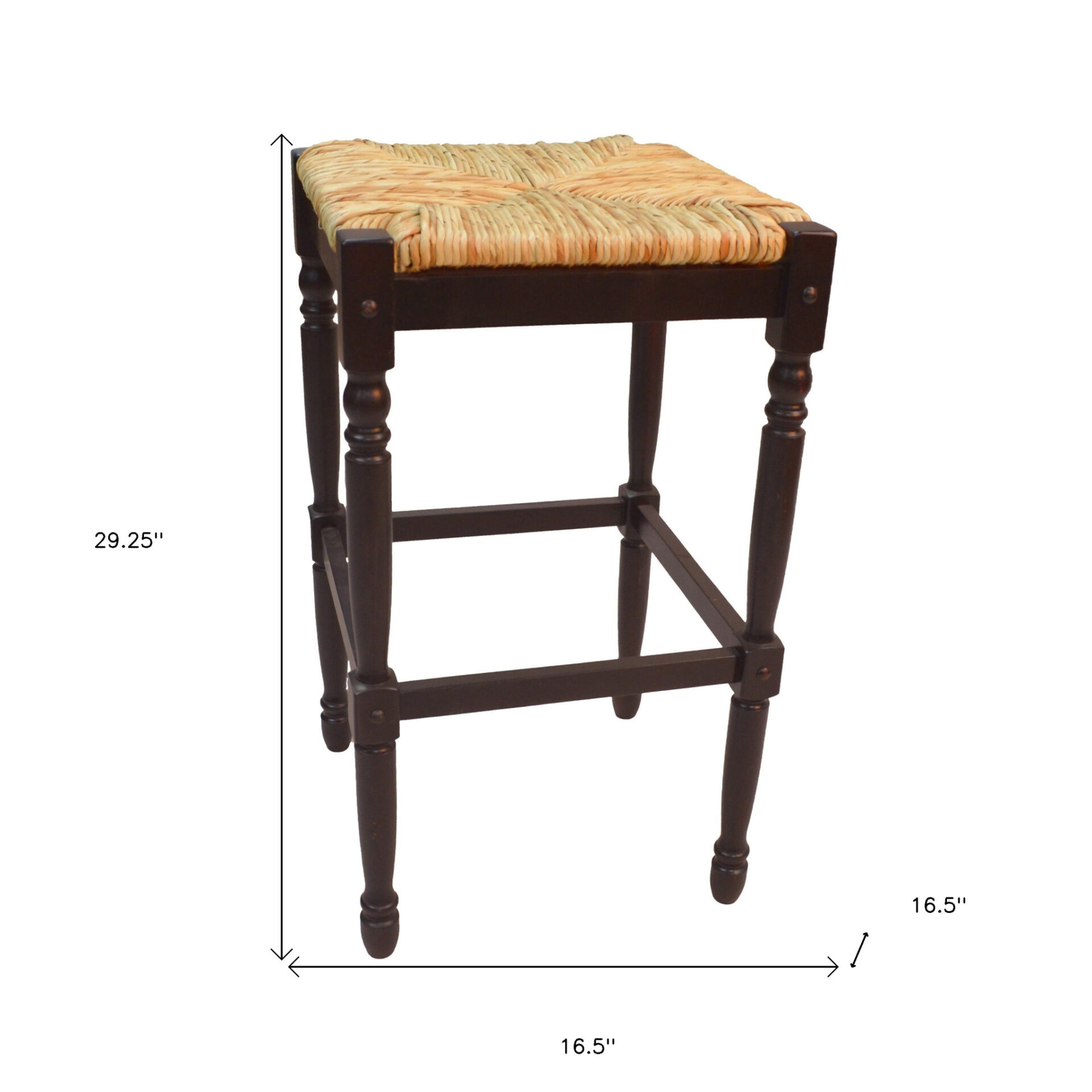 29-Inch Natural and Espresso Backless Solid Wood Bar Stool 5 29-Inch Natural and Espresso Backless Solid Wood Bar Stool - Image 5