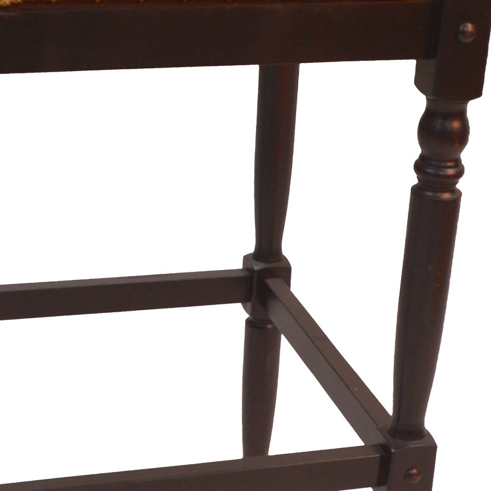 29-Inch Natural and Espresso Backless Solid Wood Bar Stool 3 29-Inch Natural and Espresso Backless Solid Wood Bar Stool - Image 3