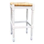 29-Inch Natural and Antiqued White Backless Wooden Bar Stool 6 29-Inch Natural and Antiqued White Backless Wooden Bar Stool