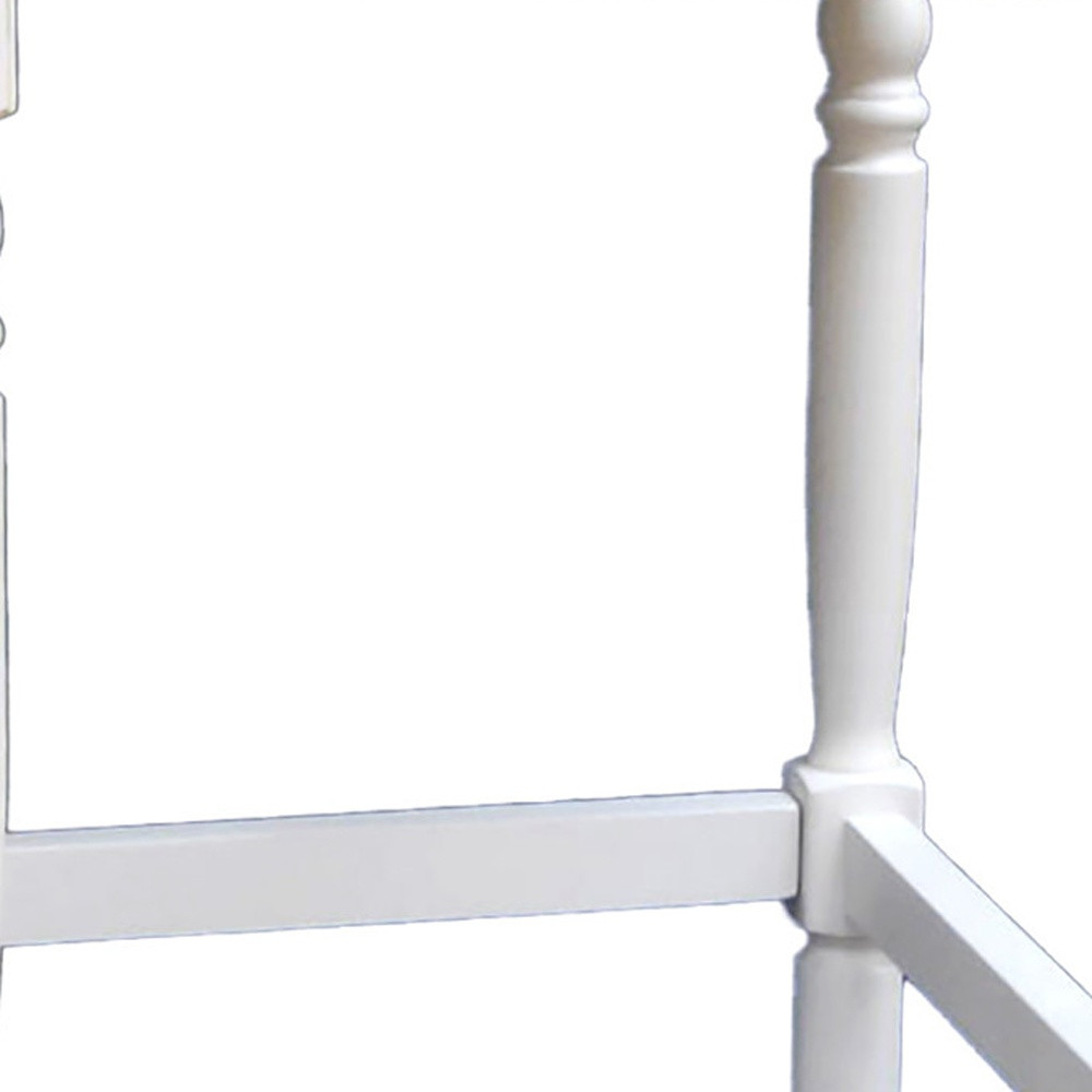 29-Inch Natural and Antiqued White Backless Wooden Bar Stool 4 29-Inch Natural and Antiqued White Backless Wooden Bar Stool - Image 4