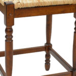 29 Inch Natural Chestnut Backless Bar Stool With Footrest