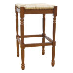 29 Inch Natural and Brown Backless Bar Stool with Footrest 6 29 Inch Natural and Brown Backless Bar Stool with Footrest