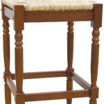 29 Inch Natural and Brown Backless Bar Stool with Footrest 9 29 Inch Natural and Brown Backless Bar Stool with Footrest
